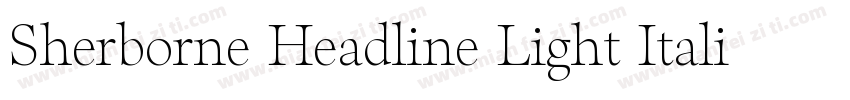 Sherborne Headline Light Italic字体转换